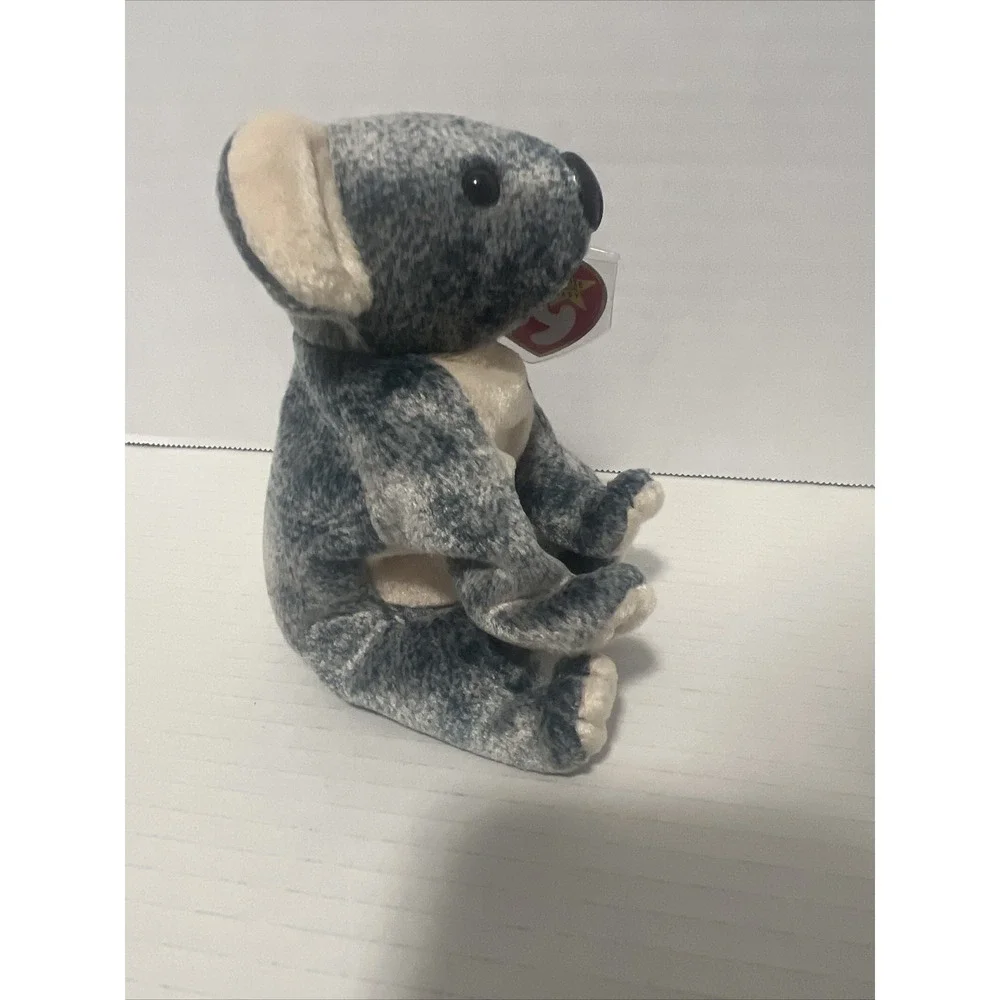 TY‎ Beanie Baby Eucalyptus Blue & Off White Bear PE Pellets 1999 Mint TH